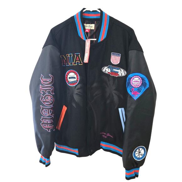 HeadGear Classics Nostalgia Co. Sz XL Maimi Giants Varsity Jacket - Picture 1 of 14